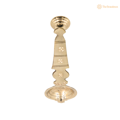 Brass Aarti Burner Kapoor Dani – Traditional Camphor Lamp, Karpoora Harathi Deepam for Pooja, Aarti &amp; Temple Rituals 12 Inch