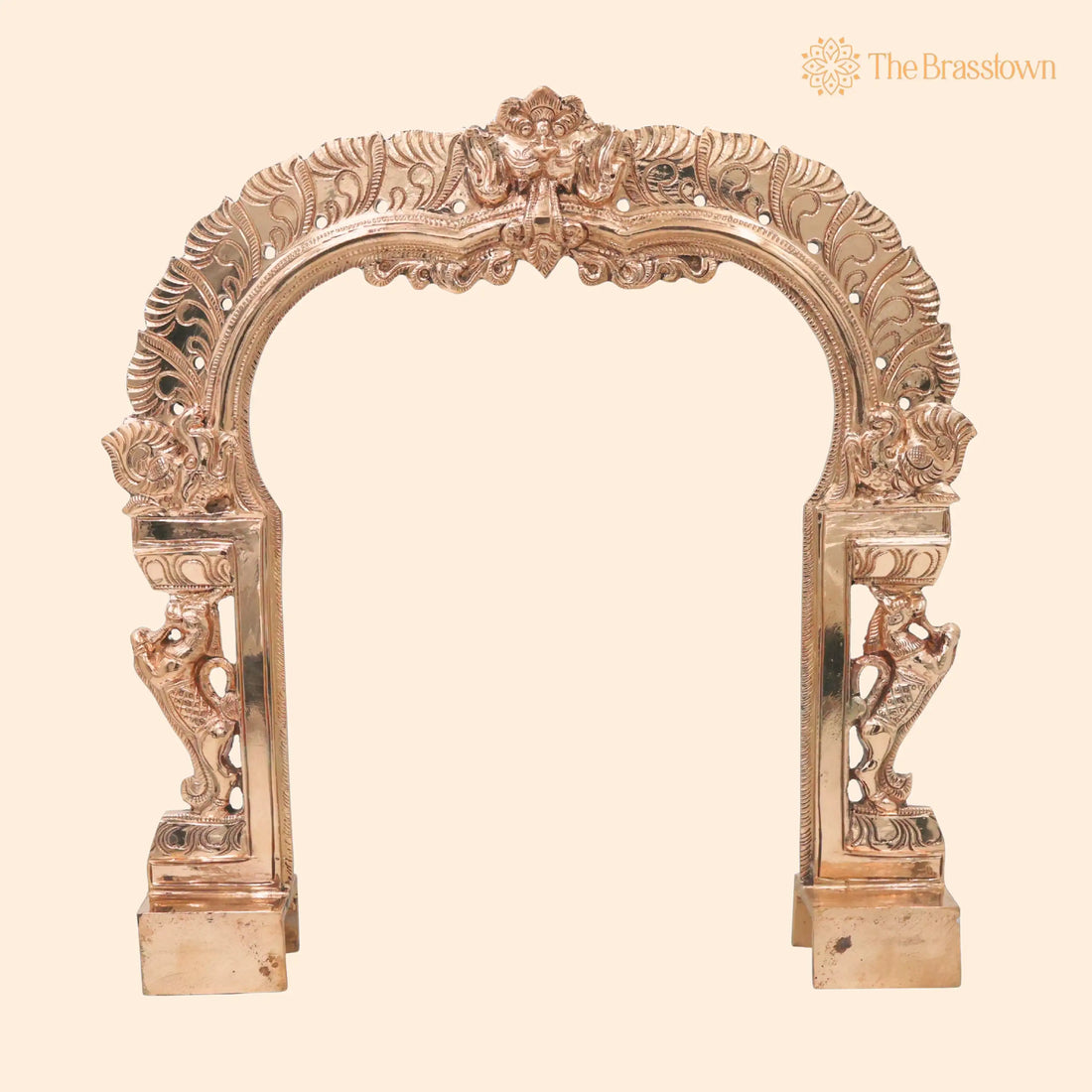 Bronze Prabhavali – Handcrafted Traditional Temple Arch 13.5 Inch 1