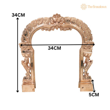 Bronze Prabhavali – Handcrafted Traditional Temple Arch 13.5 Inch 5