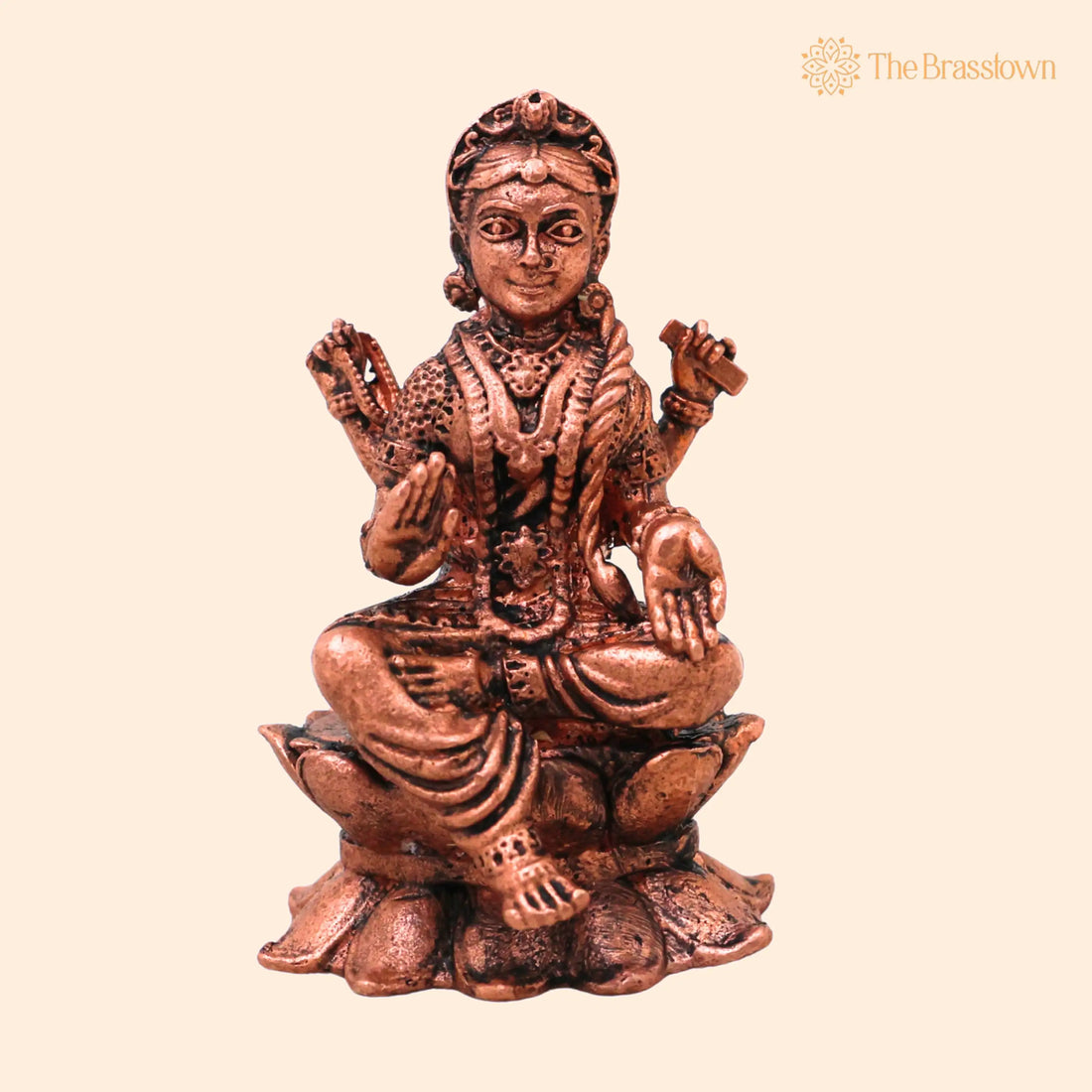 Copper Bala Tripurasundari Balambika Idol – Handcrafted Traditional Murti for Puja, Home Mandir &amp; Décor 2.5 Inch 1