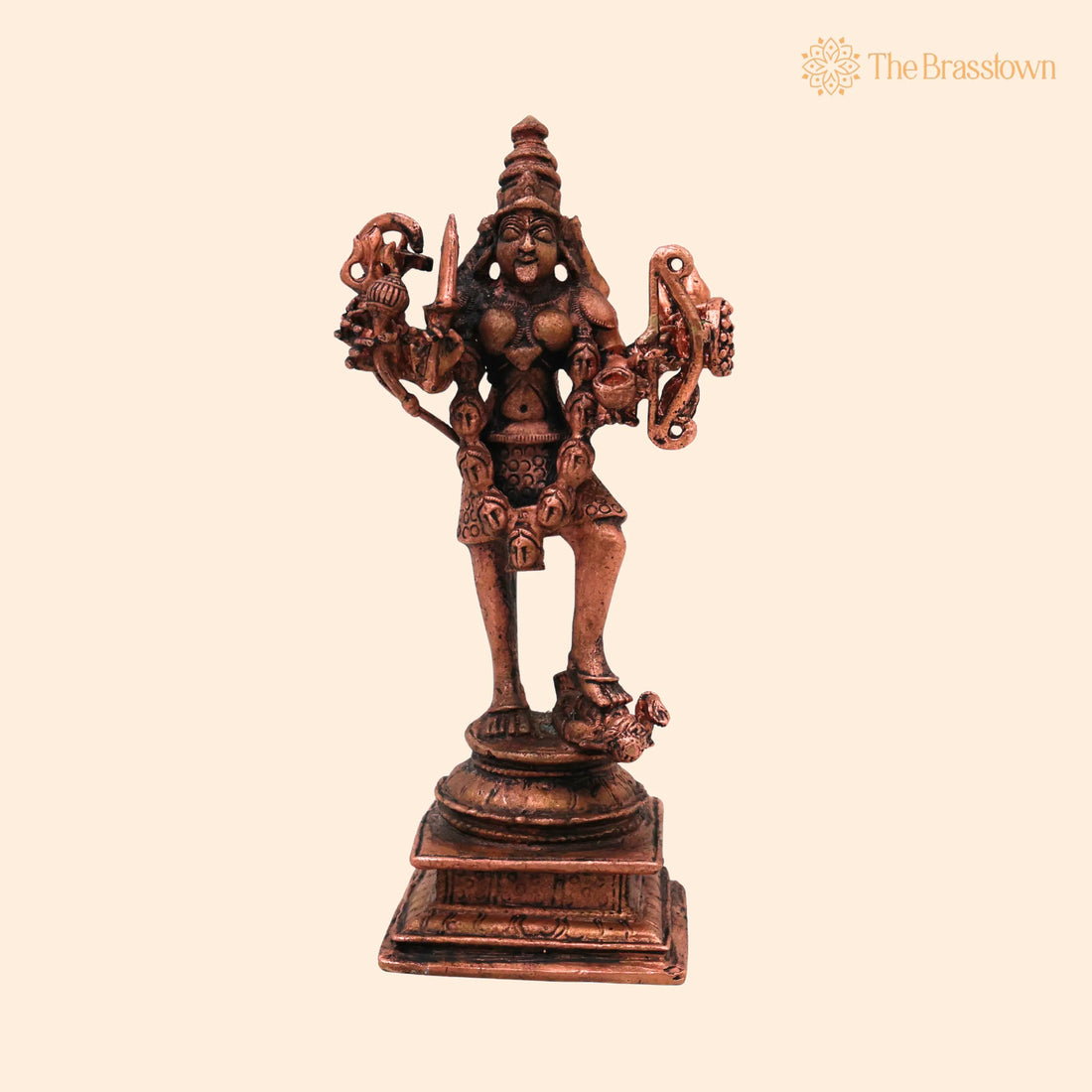 Copper Kali Idol – Handcrafted Traditional Murti for Puja, Home Mandir &amp; Décor 6.5 Inch 1