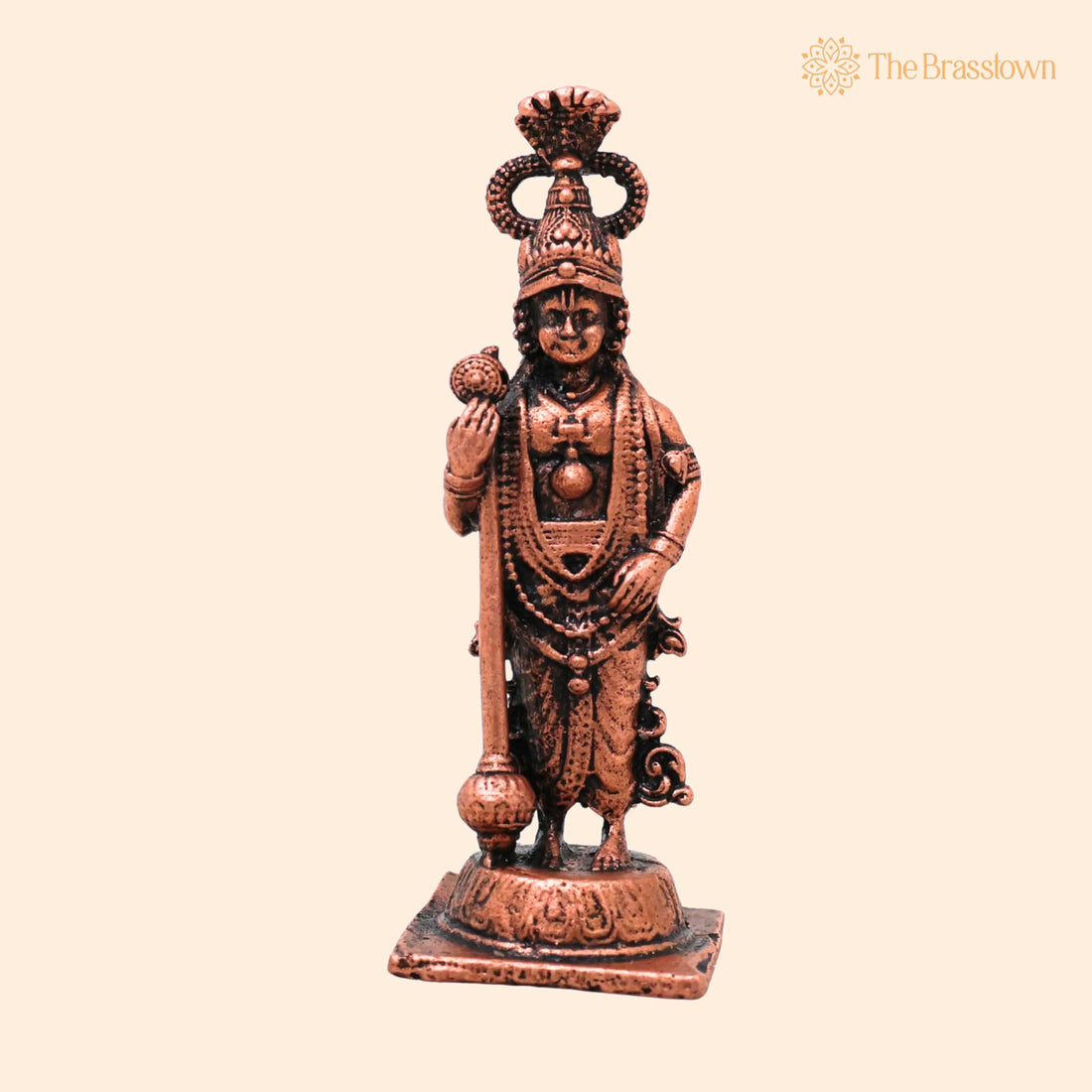 Copper Udupi Sri Krishna Idol – Handcrafted Bal Gopal Govinda Murti Tamra Vigraha Puja Mandir Home Décor Gift Sculpture 2.5 Inch 1