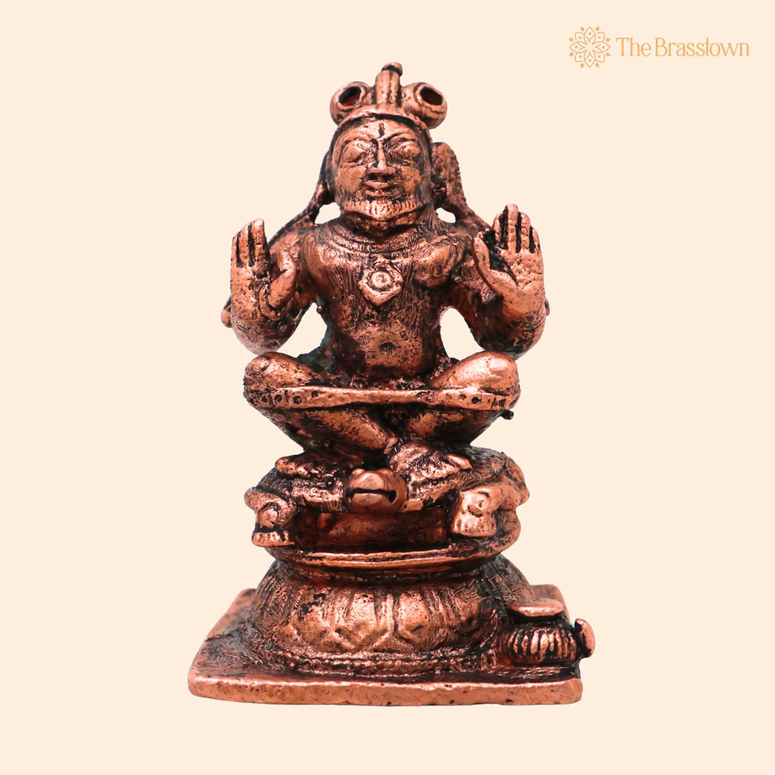 Copper Agastya Muni Agathiyar Siddhar Idol – Handcrafted Tamra Vigraha Puja Murti Statue Home Décor Gift 2.5 Inch 1
