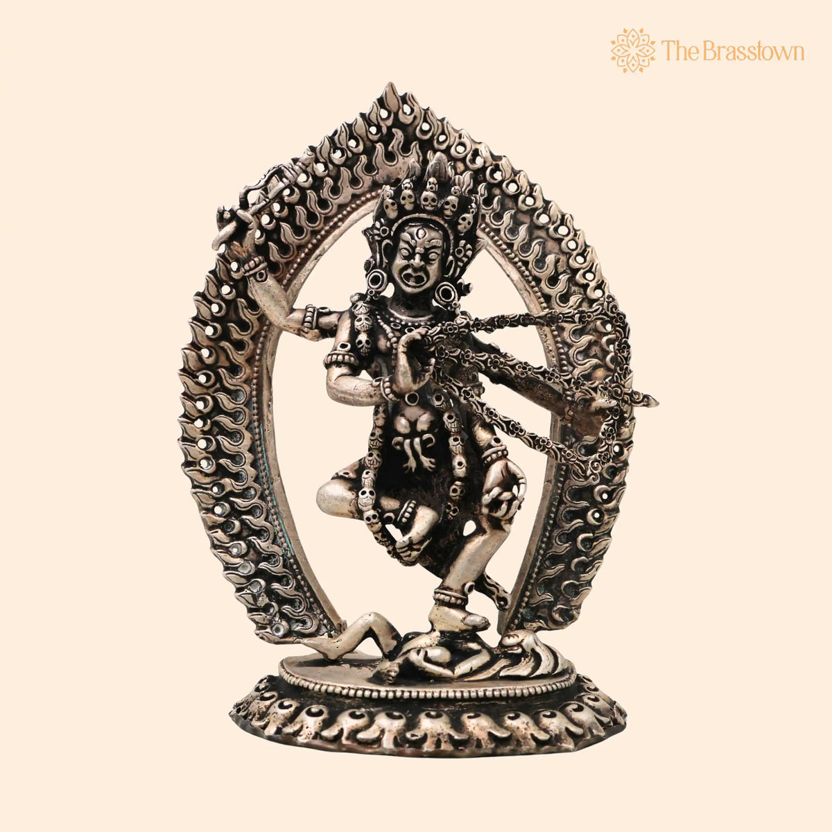 Brass With Silver Coated Handcrafted Kurukulla Devi Idol for Puja, Home Mandir &amp; Décor 5.5 Inch 1