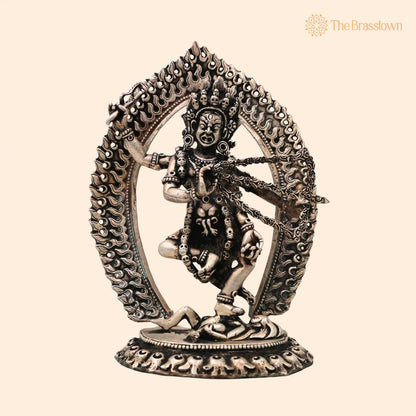 Brass With Silver Coated Handcrafted Kurukulla Devi Idol for Puja, Home Mandir &amp; Décor 5.5 Inch 1