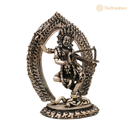 Brass With Silver Coated Handcrafted Kurukulla Devi Idol for Puja, Home Mandir &amp; Décor 5.5 Inch 2