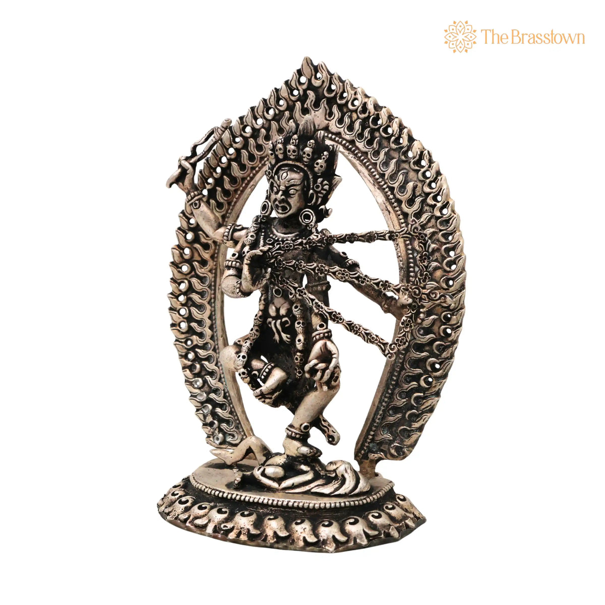 Brass With Silver Coated Handcrafted Kurukulla Devi Idol for Puja, Home Mandir &amp; Décor 5.5 Inch 3