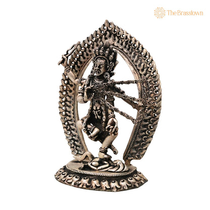 Brass With Silver Coated Handcrafted Kurukulla Devi Idol for Puja, Home Mandir &amp; Décor 5.5 Inch 3