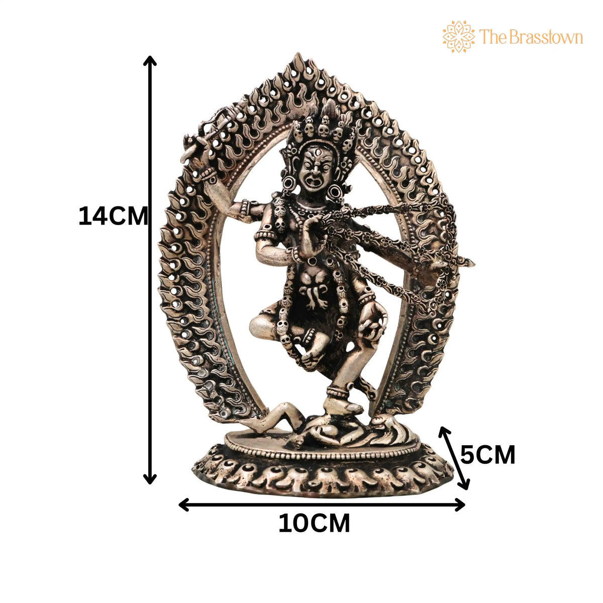 Brass With Silver Coated Handcrafted Kurukulla Devi Idol for Puja, Home Mandir &amp; Décor 5.5 Inch 5