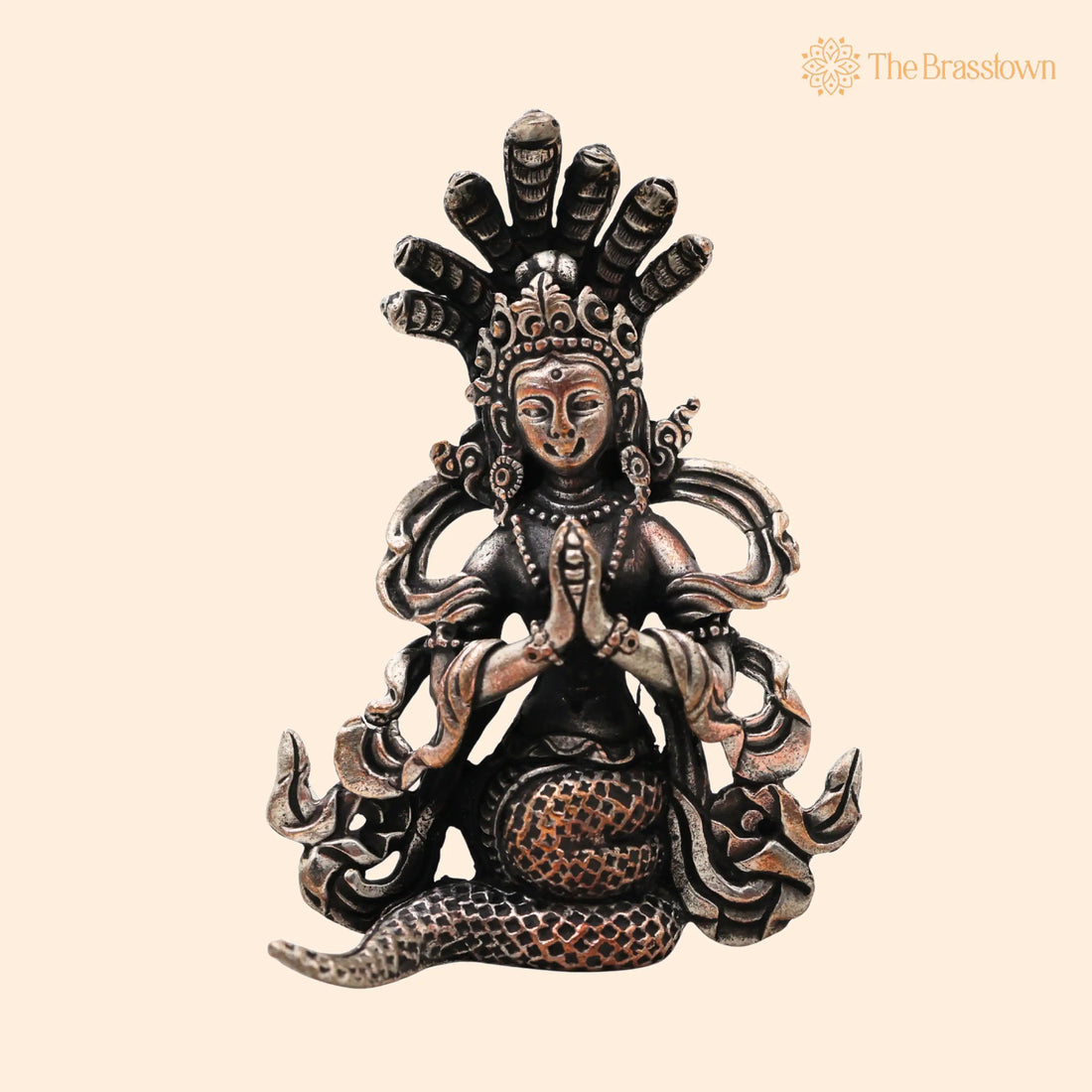 Brass Naga Kanya Idol – Handcrafted Traditional Murti for Puja, Home Mandir &amp; Décor 3.5 Inch 1