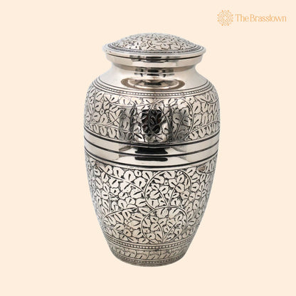 Brass Handcrafted Nickel Coated Multipurpose Box for Home Décor – Traditional Gifting &amp; Storage 10 Inch 1
