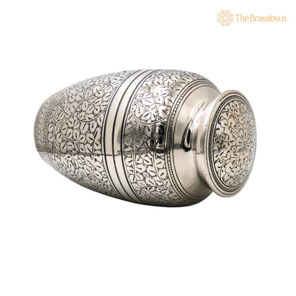 Brass Handcrafted Nickel Coated Multipurpose Box for Home Décor – Traditional Gifting &amp; Storage 10 Inch 3