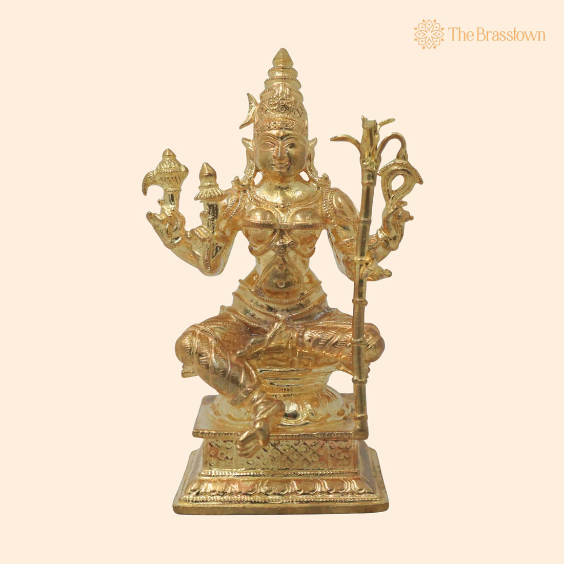 Bronze Rajarajeshwari Devi Idol – Handcrafted Traditional Murti for Puja, Home Mandir &amp; Décor 4.5 Inch 1
