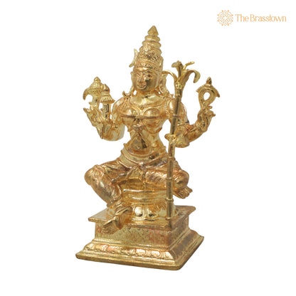 Bronze Rajarajeshwari Devi Idol – Handcrafted Traditional Murti for Puja, Home Mandir &amp; Décor 4.5 Inch 3