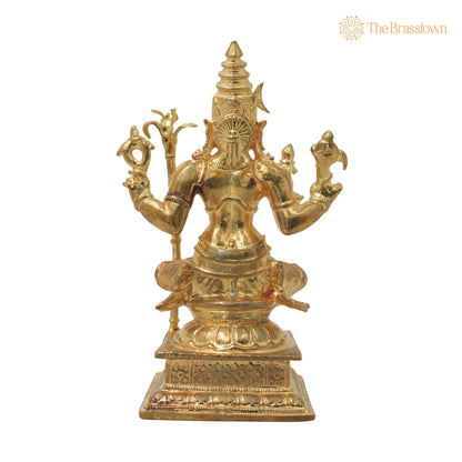 Bronze Rajarajeshwari Devi Idol – Handcrafted Traditional Murti for Puja, Home Mandir &amp; Décor 4.5 Inch 4