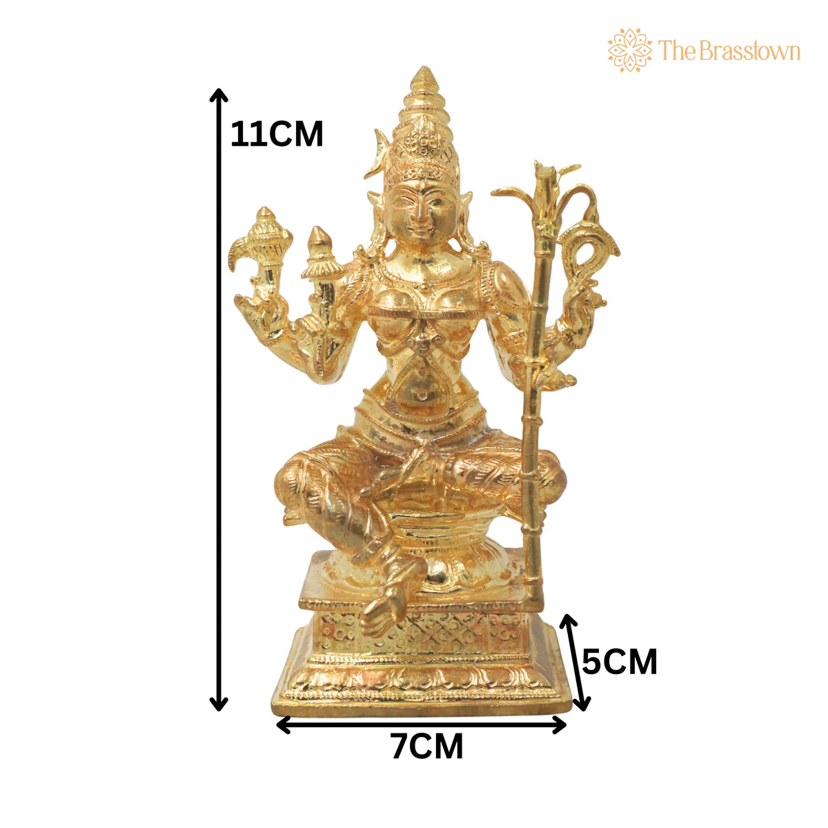 Bronze Rajarajeshwari Devi Idol – Handcrafted Traditional Murti for Puja, Home Mandir &amp; Décor 4.5 Inch 5