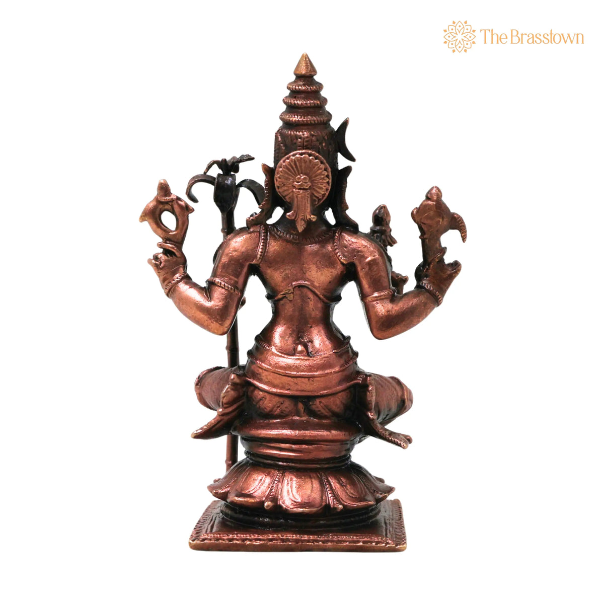 Copper Bhuvaneshwari Devi Idol – Handcrafted Traditional Murti for Puja, Home Mandir &amp; Décor 4 Inch 4