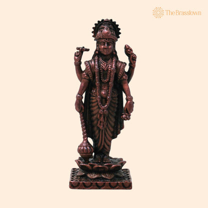Handcrafted Copper Vishnu Idol – Vastu, Temple &amp; Homedecor 2.5 Inch 1