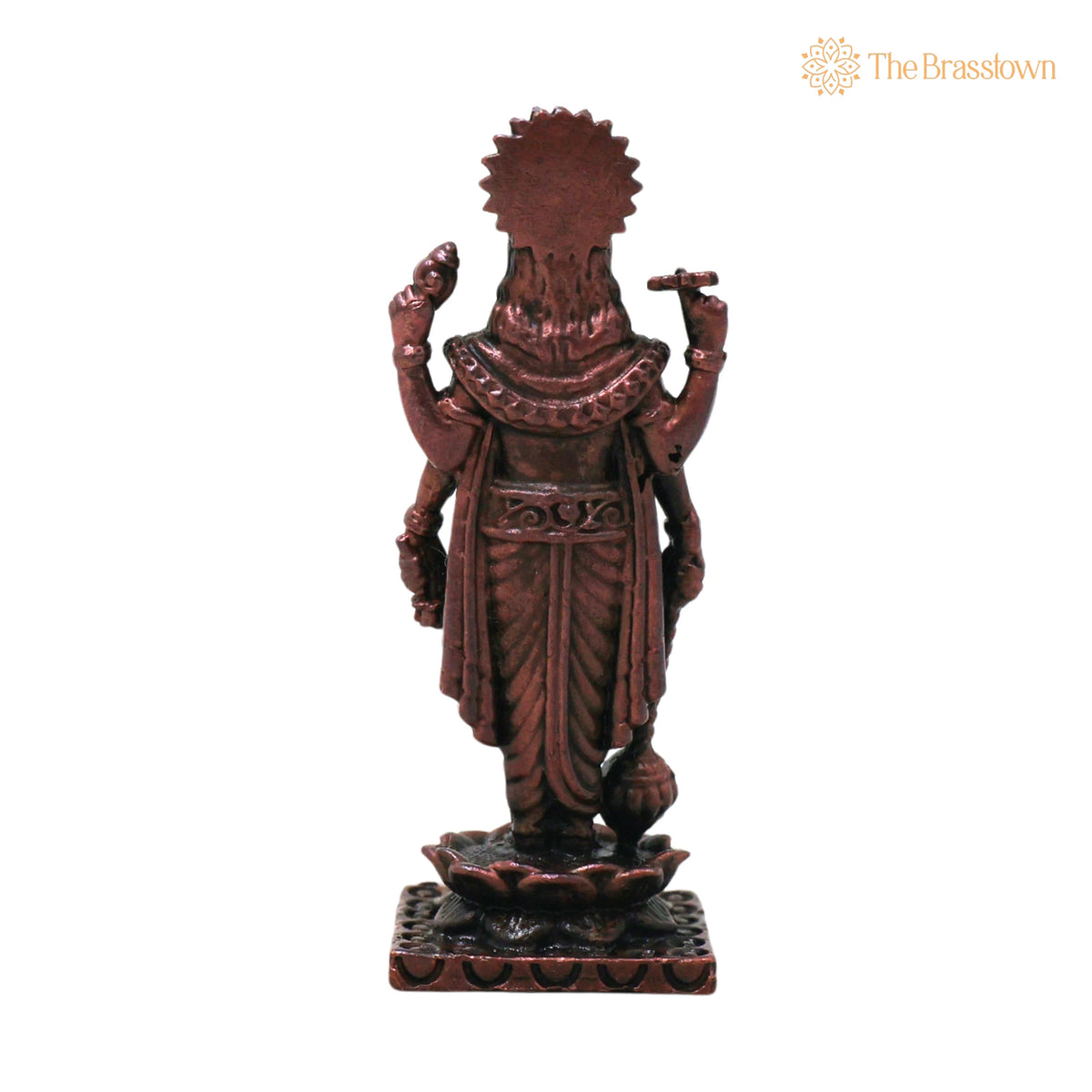 Handcrafted Copper Vishnu Idol – Vastu, Temple &amp; Homedecor 2.5 Inch 4