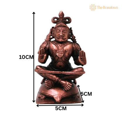 Copper Agastya Maharshi Idol – Handcrafted Traditional Chola Style Murti for Pooja, Décor &amp; Gifting 4 Inch 5