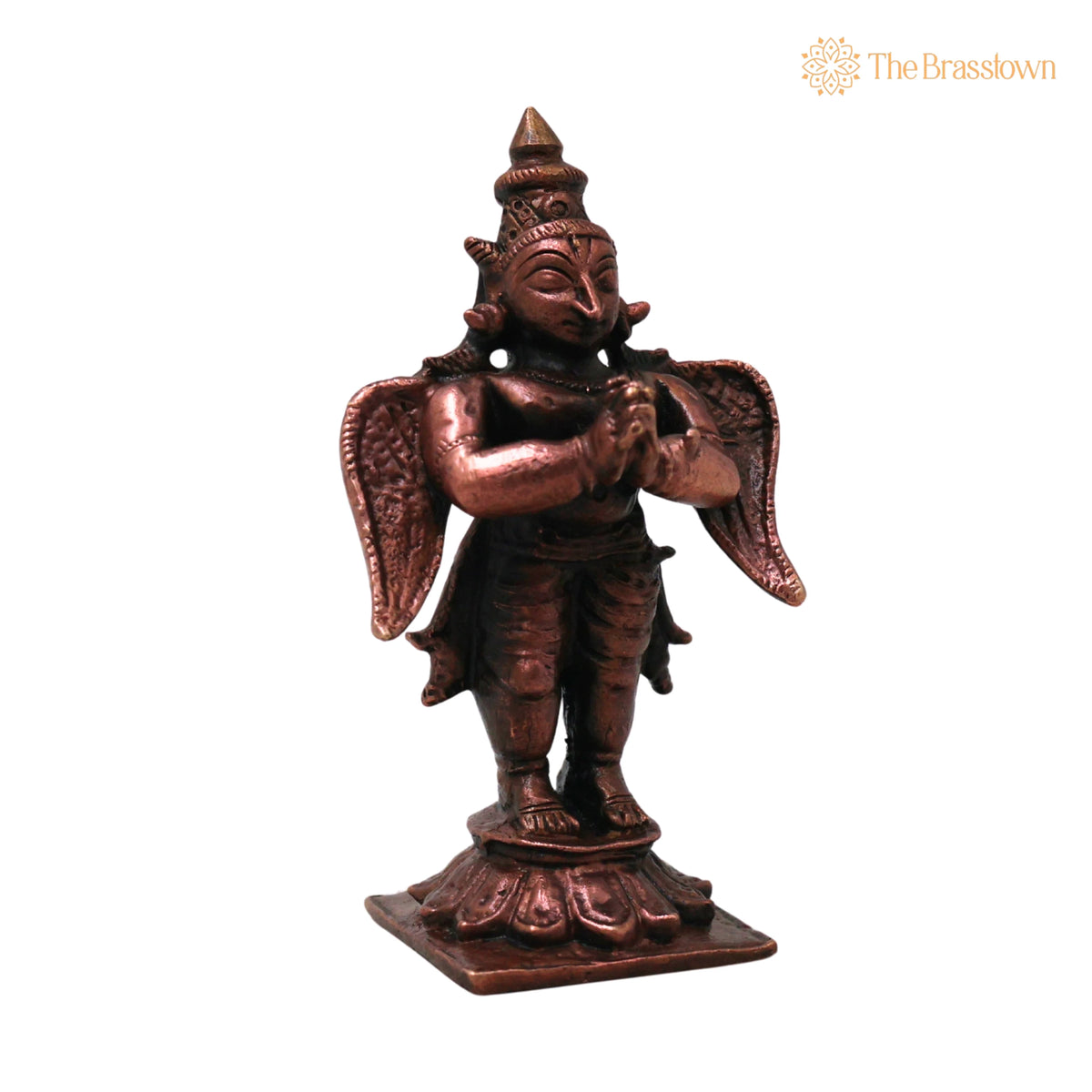Copper Garuda Dev Idol – Handcrafted Traditional Murti for Puja, Home Mandir &amp; Décor 3 Inch 2