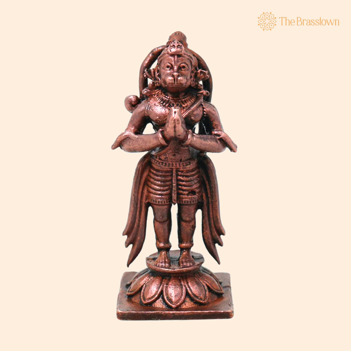 Copper Hanuman Idol Handmade Bajrangbali Murti for Pooja – Vastu Home Décor &amp; Spiritual Gifting 2 Inch 1