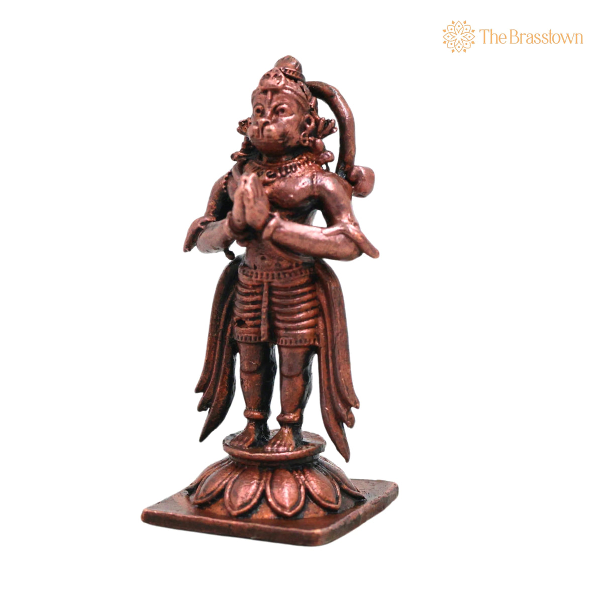 Copper Hanuman Idol Handmade Bajrangbali Murti for Pooja – Vastu Home Décor &amp; Spiritual Gifting 2 Inch 3