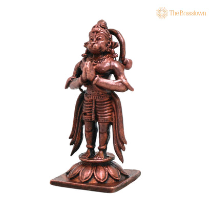 Copper Hanuman Idol Handmade Bajrangbali Murti for Pooja – Vastu Home Décor &amp; Spiritual Gifting 2 Inch 3