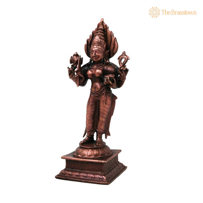 Copper Handcrafted Mariamman Idol for Puja, Home Mandir &amp; Décor 5.5 Inch 3