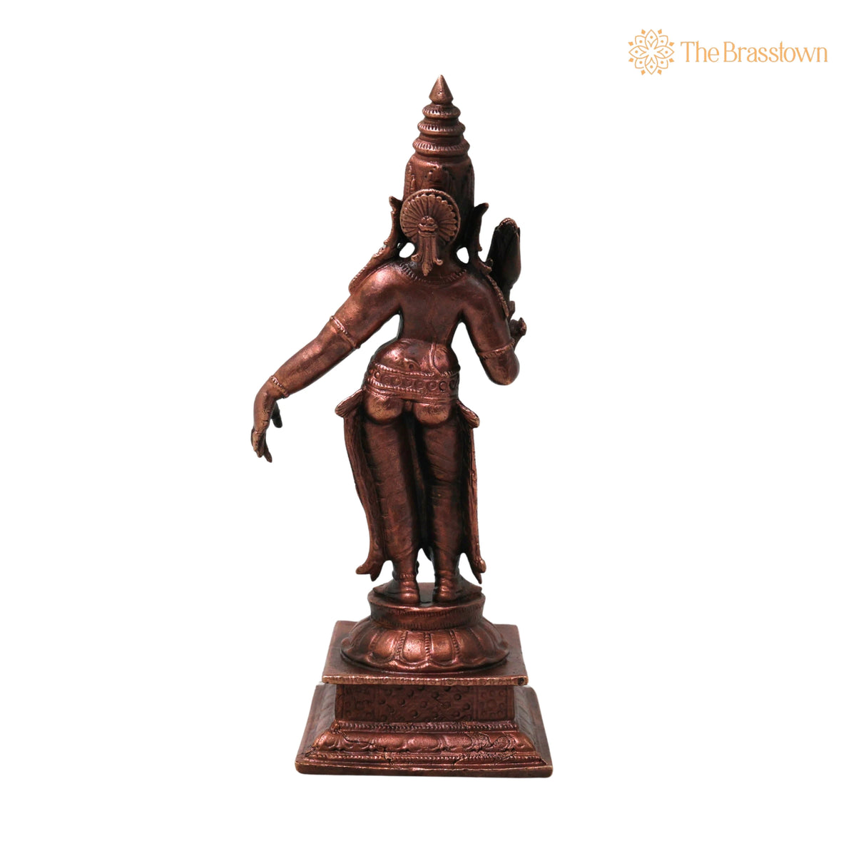 Copper Sree Devi Idol – Handcrafted Traditional Murti for Puja, Home Mandir &amp; Décor 5.5 Inch 4