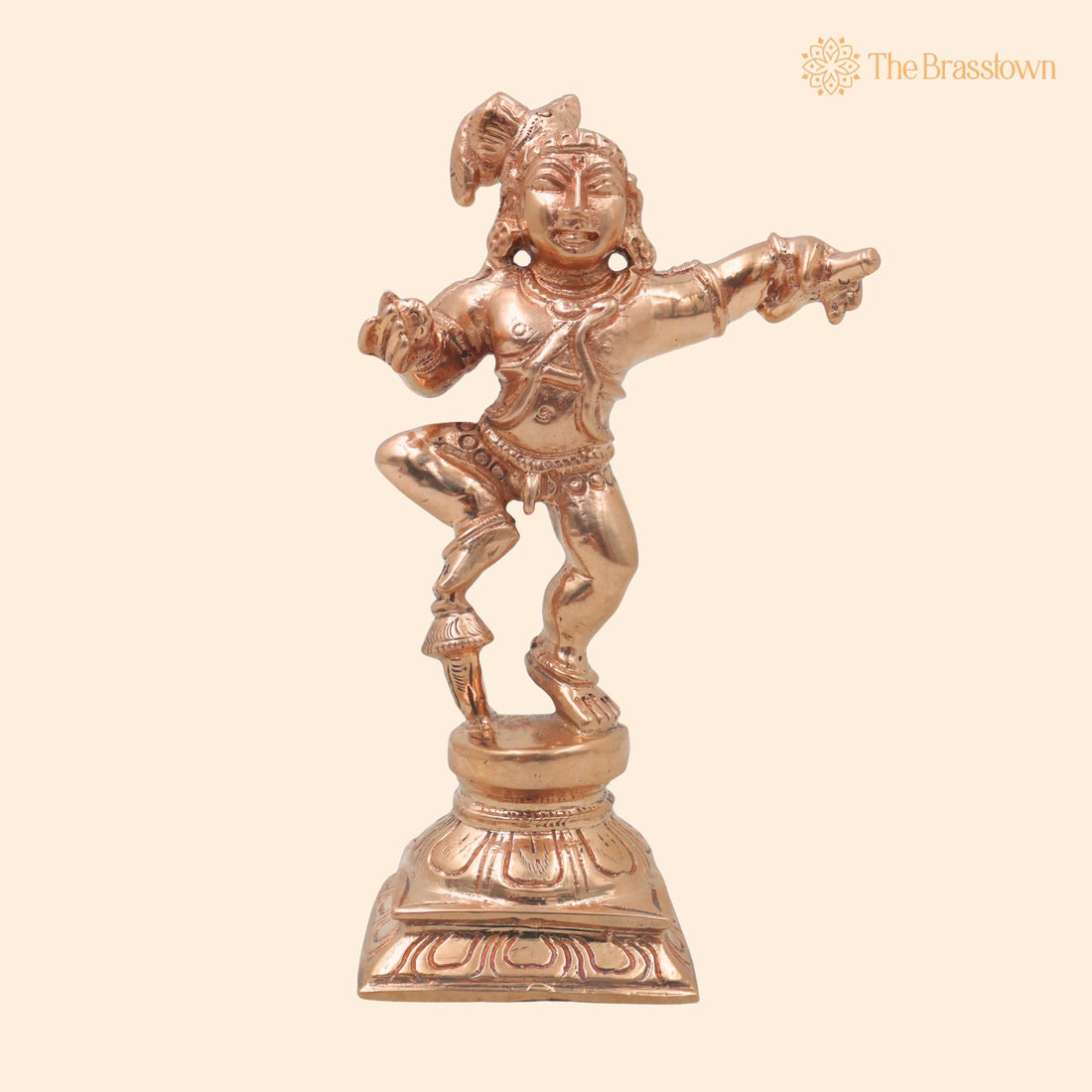 Bronze Krishna Idol – Balakrishna Murti Handmade Chola Art Statue for Pooja Home Décor Gifting 5 Inch 1