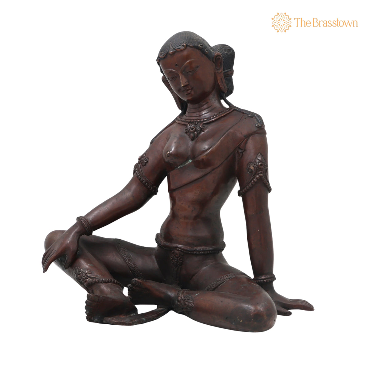 Brass Uma Devi Idol for Pooja – Handcrafted Vastu &amp; Spiritual Home Décor 10 Inch 3