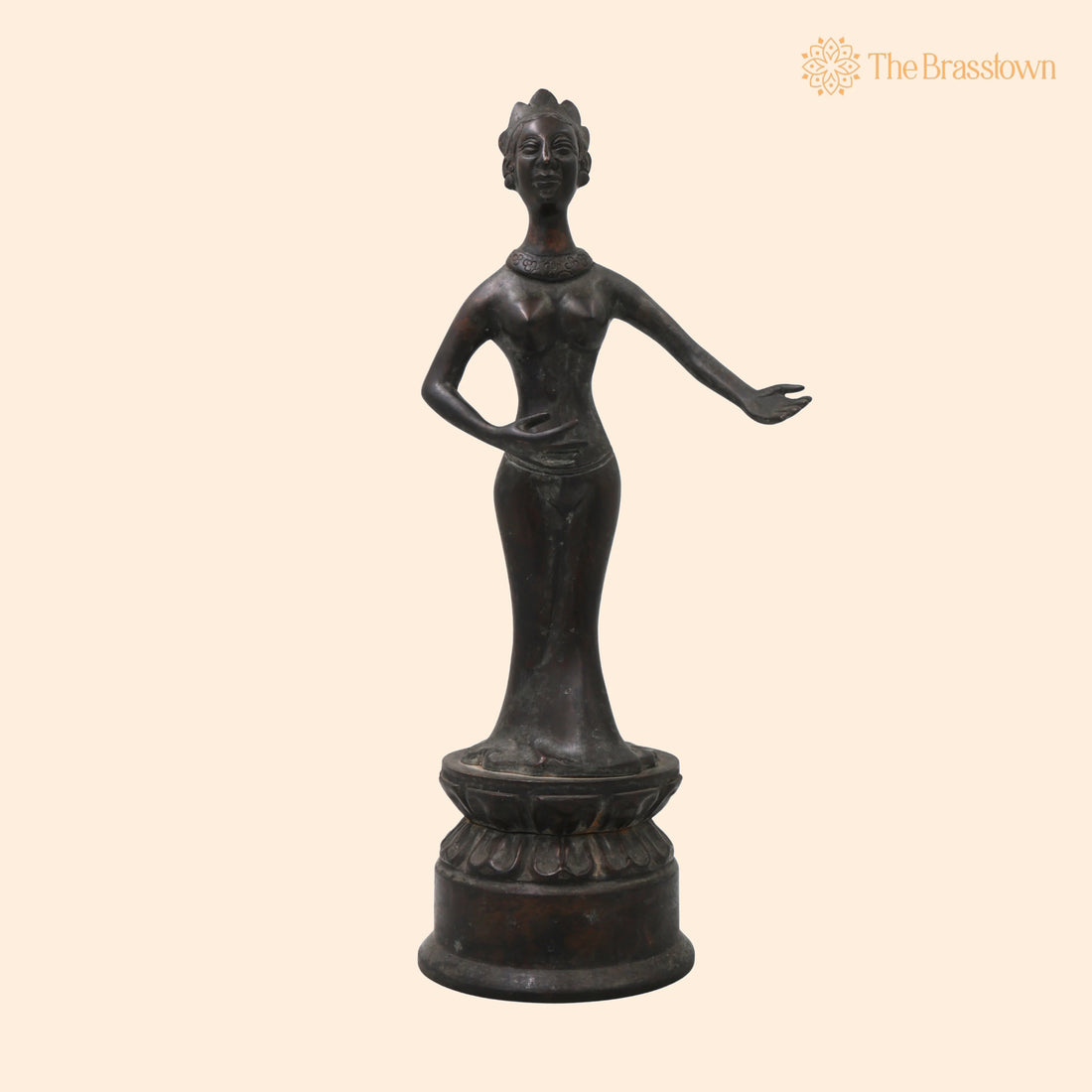 Brass Vintage Lady Showpiece Handcrafted Traditional Chola Style Figurine for Home Décor &amp; Gifting 14 Inch 1