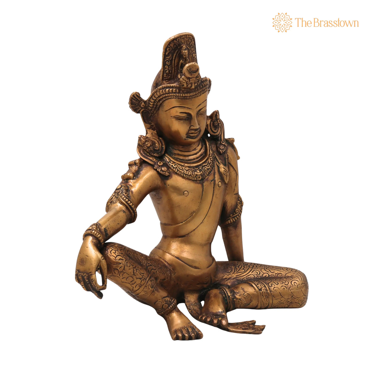Brass Indra Idol – Devendra Murti Handcrafted Traditional Chola Style Pooja Home Décor Gift Statue 12 Inch 2