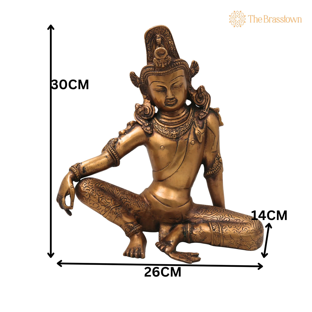 Brass Indra Idol – Devendra Murti Handcrafted Traditional Chola Style Pooja Home Décor Gift Statue 12 Inch 5