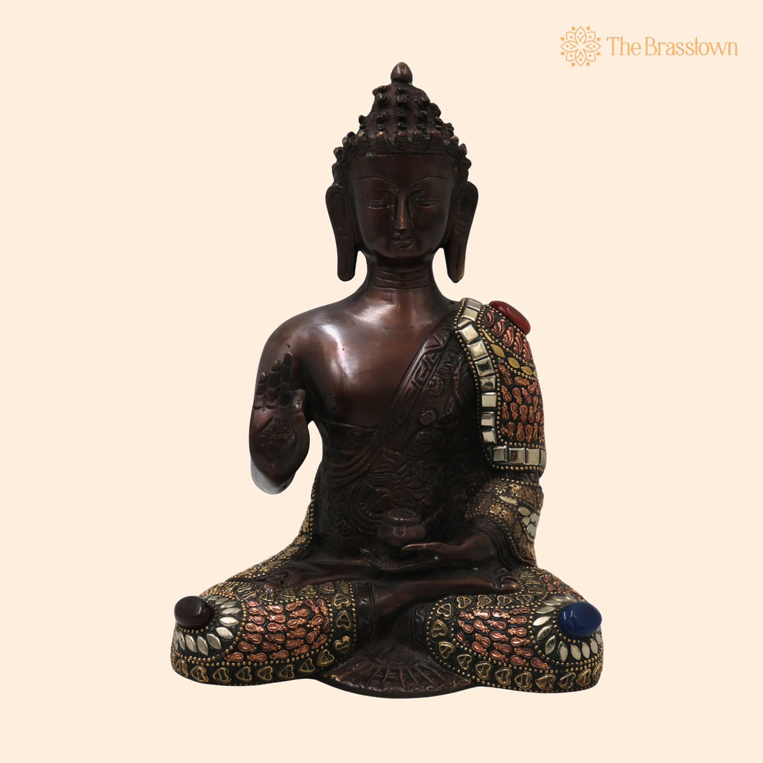 Handcrafted Brass Gautam Buddha Idol for Home Décor – Meditation, Vastu &amp; Spiritual Ambience for Puja, Home Mandir &amp; Décor 10 Inch 1