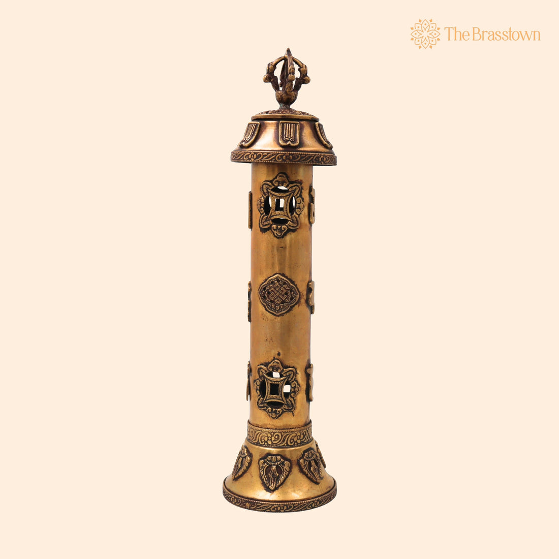 Brass Agarbatti Holder – Farman Peetal Incense Stand Traditional Handcrafted Pooja Home Décor Gift 13 Inch 1