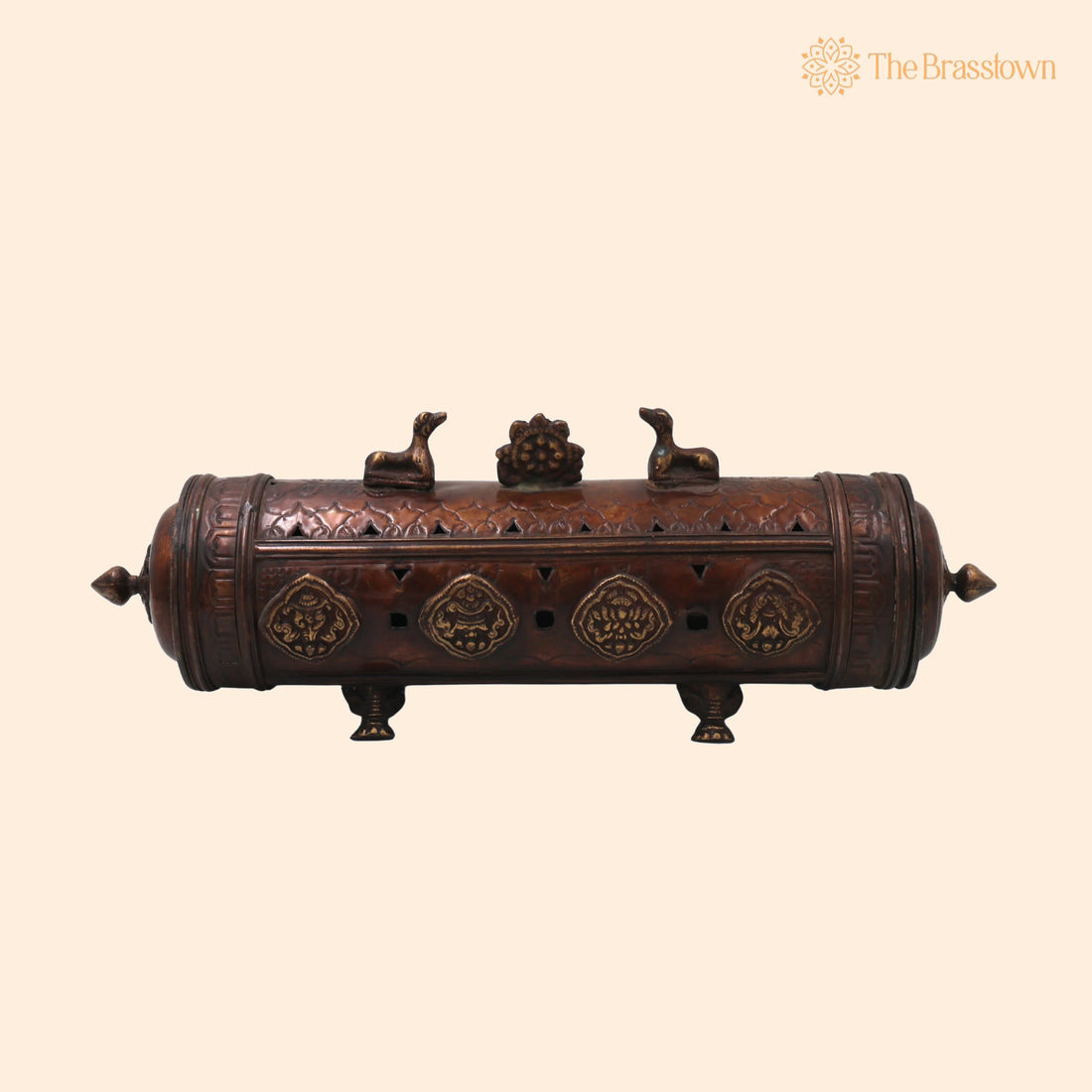 Brass Agarbatti /Letter Box – Holder Handcrafted Farman Traditional Pooja Mandir Décor Spiritual Gift Stand 12.5 Inch 1