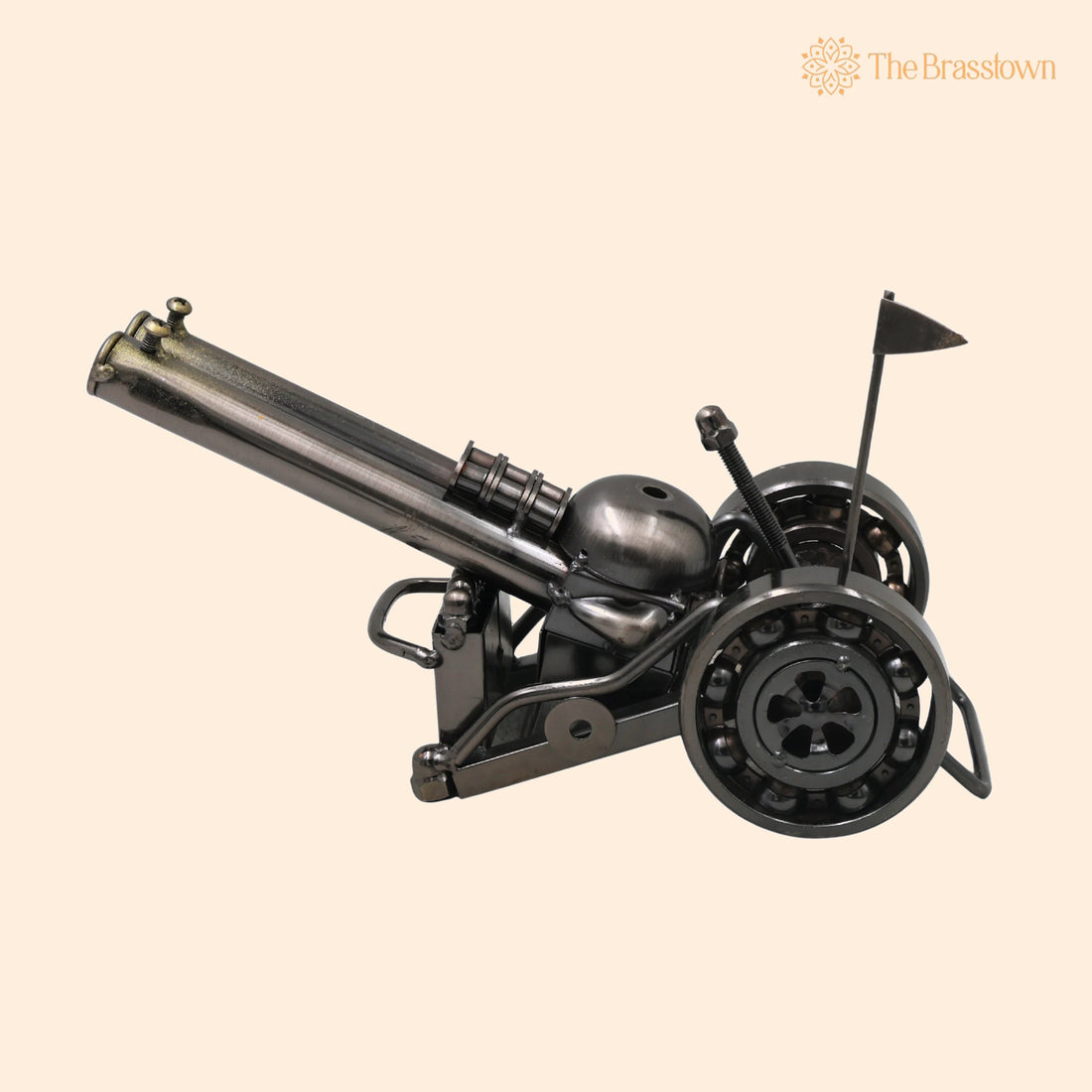 Brass War Cannon Showpiece Handcrafted Traditional Royal Artillery – Décor for Home, Office &amp; Gifting 3 Inch 1