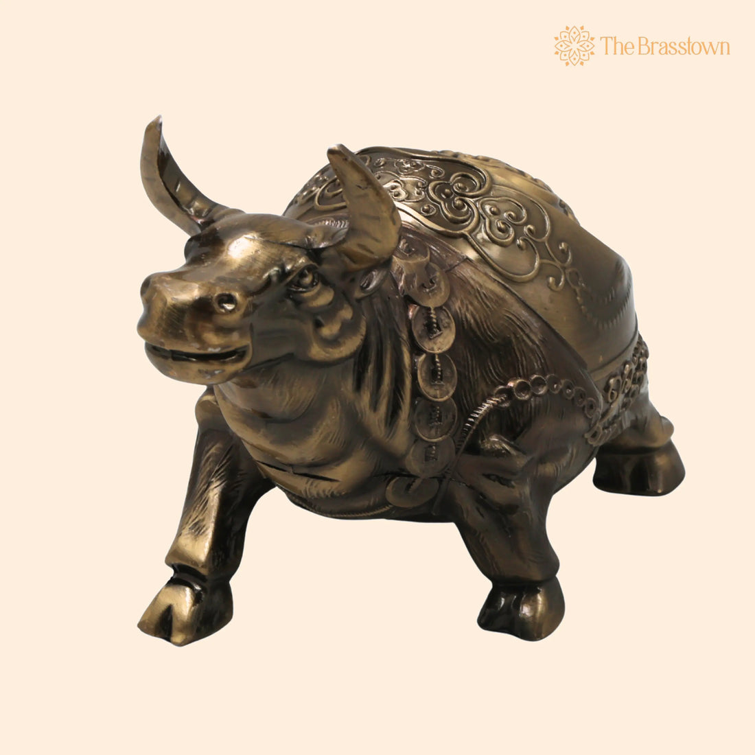Brass Bull Ashtray Handcrafted Traditional Smoking Tray Decorative – Home Décor Gifting Tabletop Accent 4.5 Inch 1