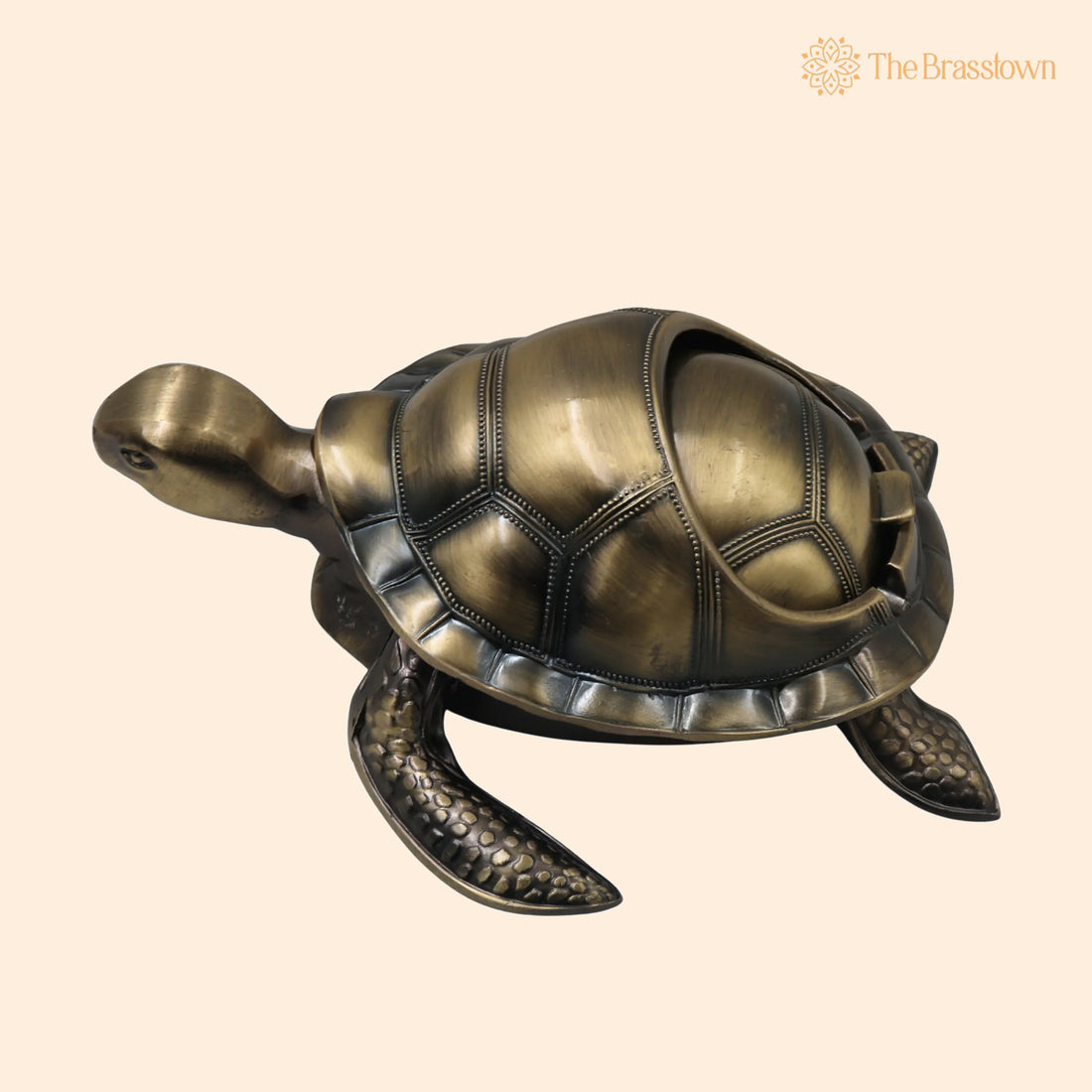 Brass Kurma Tortoise Ashtray Handcrafted Traditional Turtle Décor for Vastu Home Gifting Pooja Tabletop 2.5 Inch 1