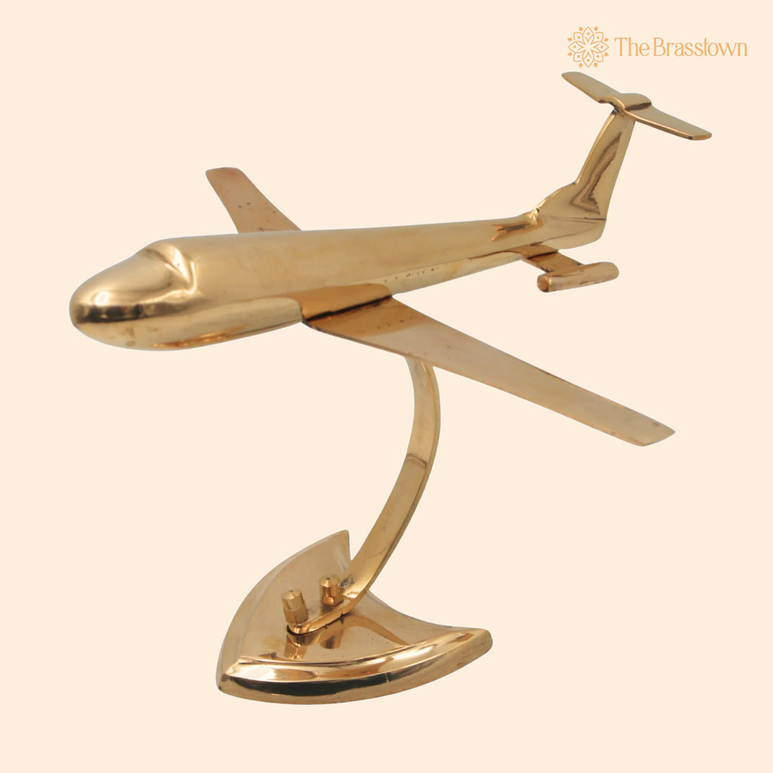 Brass Aeroplane Vimana Showpiece Handcrafted Traditional Aviation Sculpture – Home Décor Corporate Gift 6.5 Inch 1