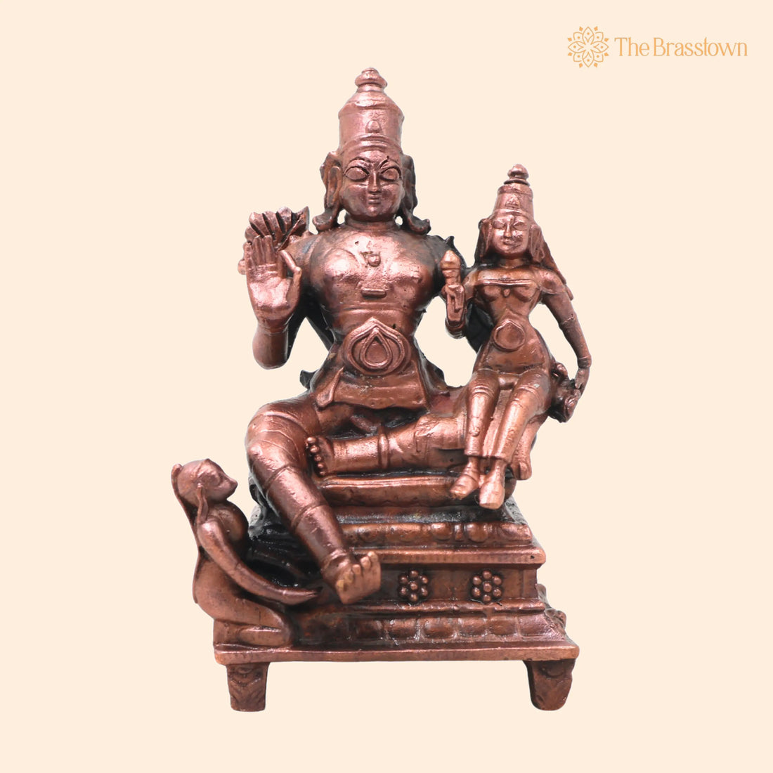 Handcrafted Copper Sita Ram Idol – Sri Ram Janaki Murti, Divine Pooja Vigraha for Home Temple &amp; Spiritual Décor 3.5 Inch 1