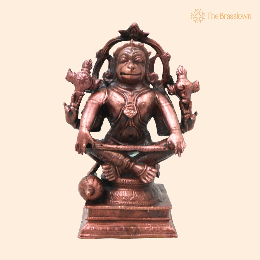 Handcrafted Copper Hanuman Idol – Anjaneya Swamy Murti, Bajrangbali Vigraha for Pooja, Vastu &amp; Home Décor 4.5 Inch 1