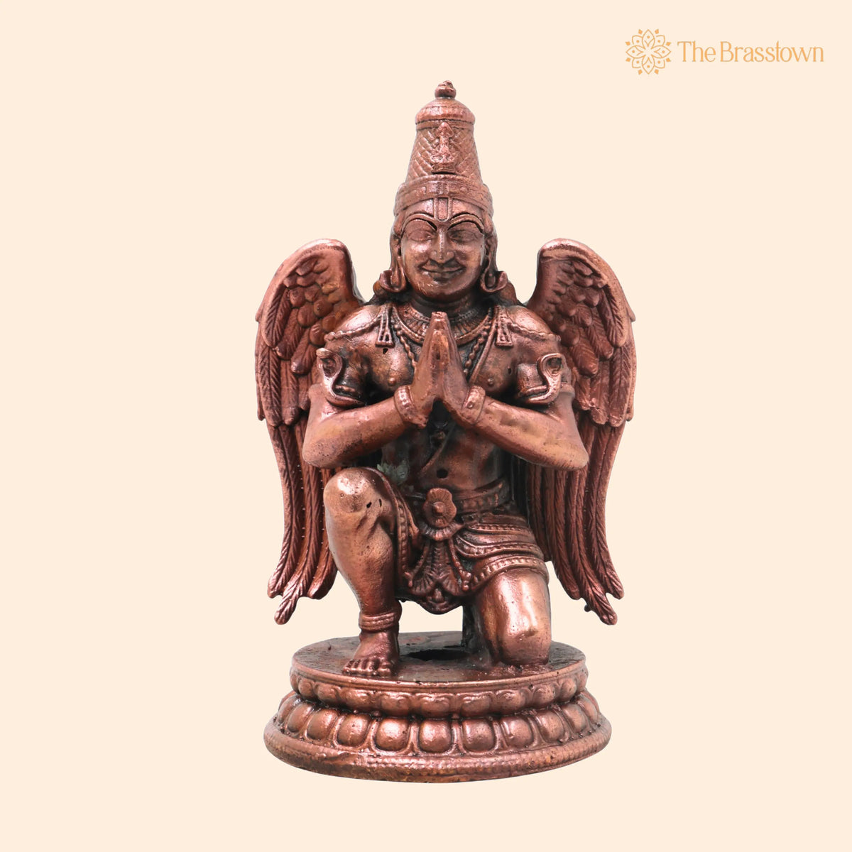Handcrafted Copper Garuda Idol – Temple &amp; Spiritual Décor 4.5 Inch 1