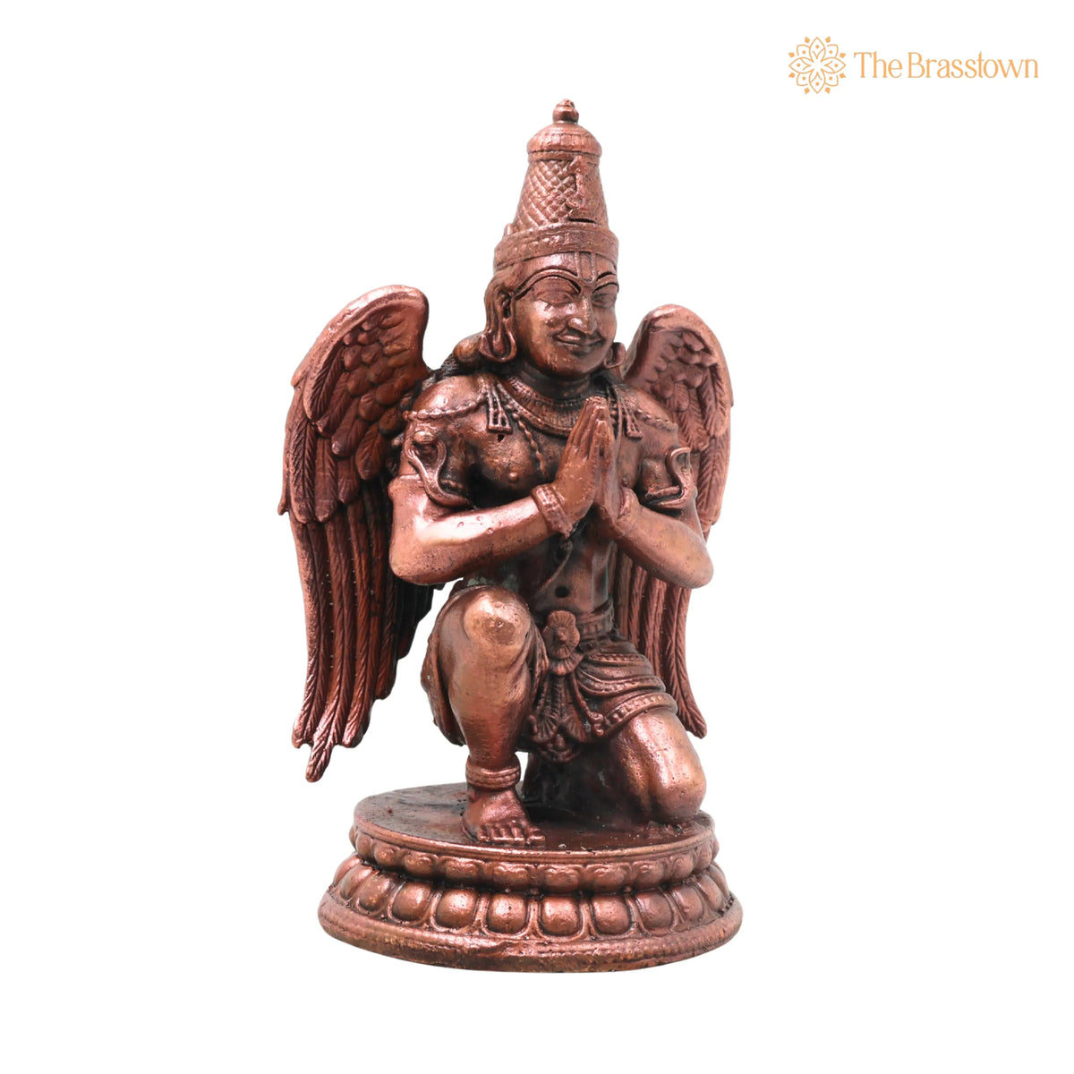 Handcrafted Copper Garuda Idol – Temple &amp; Spiritual Décor 4.5 Inch 2