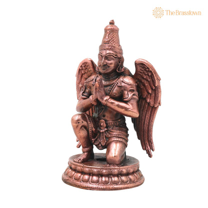 Handcrafted Copper Garuda Idol – Temple &amp; Spiritual Décor 4.5 Inch 3