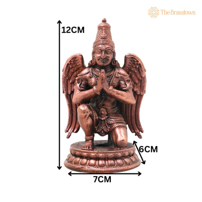Handcrafted Copper Garuda Idol – Temple &amp; Spiritual Décor 4.5 Inch 5