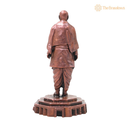 Copper Vallabhbhai Patel Idol Handcrafted Traditional Sculpture – Sardar Patel Statue for Home Décor &amp; Gifting 4 Inch 4