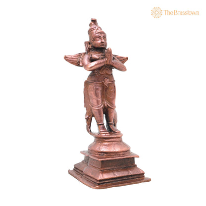 Copper Garuda Idol – Handcrafted Traditional Murti for Puja, Home Mandir &amp; Décor 4.5 Inch 2